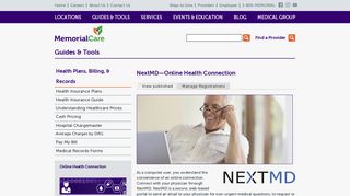 NextMD—Online Health Connection | MemorialCare Health System ...
