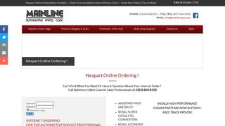 NEXPART ONLINE ORDERING ! - Mainline Auto Parts