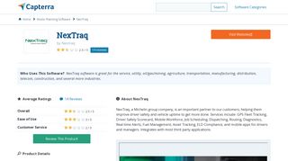 NexTraq Reviews and Pricing - 2019 - Capterra