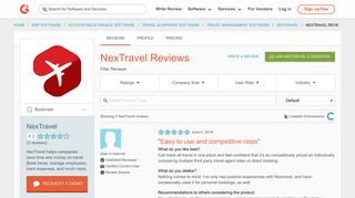NexTravel Reviews 2018 | G2 Crowd