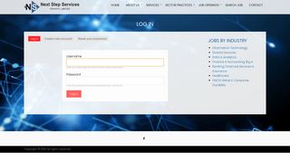 Log in | Next Step Services Private Limited