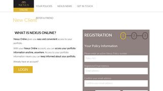 NEXUS Online - Client Register