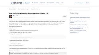 How can I reset a forgotten admin password in Nexus 2.x? – Sonatype ...