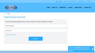 Log In to your Account - Nexus Jobs