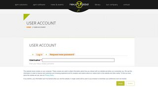 User account | Nexus Global
