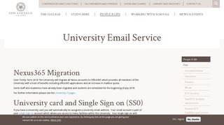 University Email Service | New College