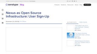 Nexus as Open Source Infrastructure: User Sign-Up - Sonatype Blog