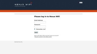 Log in - Nexus Wifi