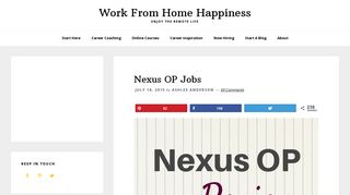 Nexus OP Jobs - Work From Home Happiness
