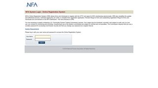 NFA System Login - Online Registration System - National Futures ...