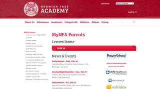 MyNFA Parents - Norwich Free Academy