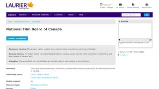 National Film Board of Canada | Laurier Library