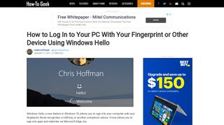 How to Log In to Your PC With Your Fingerprint or Other Device ...