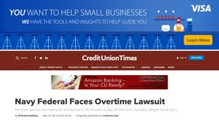 Navy Federal Faces Overtime Lawsuit | Credit Union Times