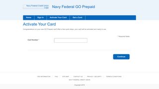 Navy Federal GO Prepaid - Activate Your Card