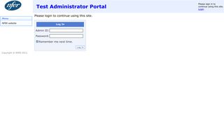 Login - Test Administrator Portal