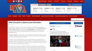 NFHS Concussion In Sports Course Information - NSAA