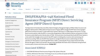 DHS/FEMA/PIA-048 National Flood Insurance Program (NFIP) Direct ...