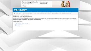 NFL Fantasy Help: NFL.com Fantasy Forums