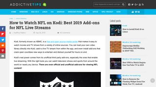 How to Watch NFL on Kodi: Best 2019 Add-ons for NFL Live Streams