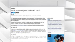 How to stream NFL games for the 2017 season - NFL.com