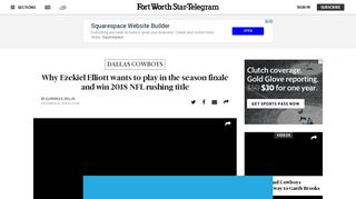 Dallas Cowboys: Ezekiel Elliott wants to win NFL rushing title | Fort ...