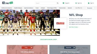 NFL Shop Discounts | Military, First Responders | ID.me Shop