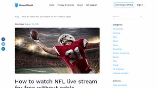 How to watch NFL live stream free without cable | Hotspot Shield VPN