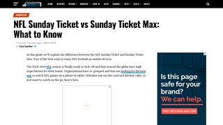 NFL Sunday Ticket vs Sunday Ticket Max: What to Know