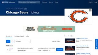 Chicago Bears Tickets | Single Game Tickets ... - Ticketmaster