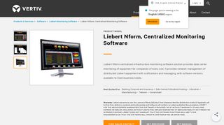 Liebert Nform Monitoring Software | Vertiv Data Center