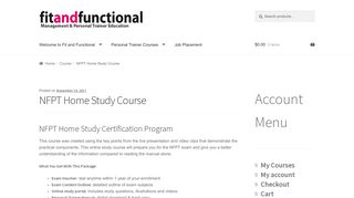 NFPT Home Study Course - Fit and Functional