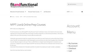 NFPT Live & Online Prep Courses Archives - Fit and Functional