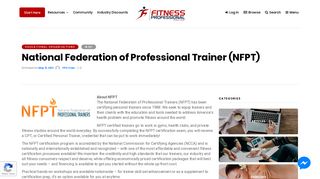 National Federation of Professional Trainer (NFPT) - FPO