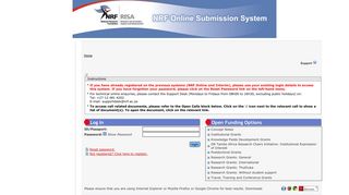 NRF Online Submission System