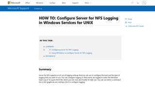 HOW TO: Configure Server for NFS Logging in Windows Services for ...