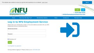 Log in - NFU Employment Service