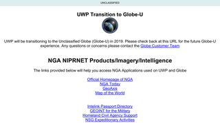 NGA NIPRNET Products/Imagery/Intelligence