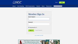 Member Sign In | NGC