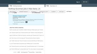 75 Northrop Grumman Jobs in New Iberia, LA | LinkedIn