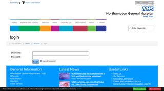 login - Northampton General Hospital NHS Trust