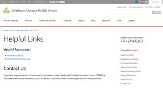 Helpful Links - Northeast Georgia Health System