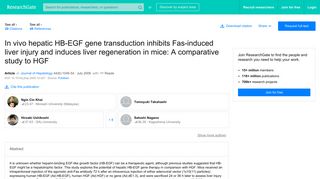 In vivo hepatic HB-EGF gene transduction inhibits Fas ... - ResearchGate