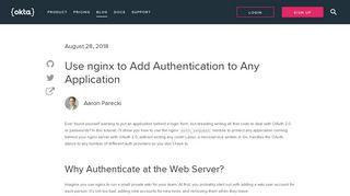 Use nginx to Add Authentication to Any Application | Okta Developer