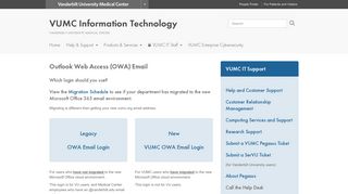 Outlook Web Access (OWA) Email | VUMC Information Technology
