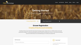 Register your Account - Clear Grain