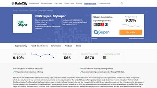 NGS Super NGS Super - MySuper | Review & Compare ... - RateCity