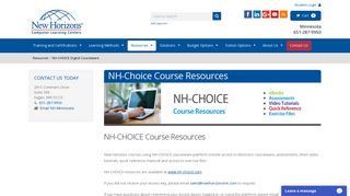 NH-CHOICE Digital Courseware - New Horizons Minnesota
