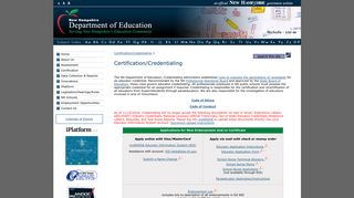 Certification | Bureau of Credentialing | NH Department of Education