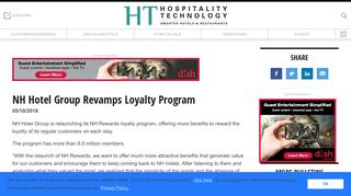 NH Hotel Group Revamps Loyalty Program | Hospitality Technology